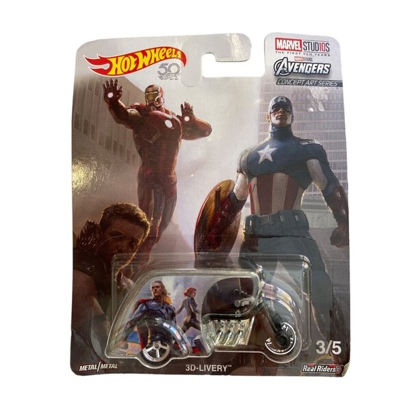 Hot Wheels Marvel Avengers Concept Art Series 3D-Livery Die-Cast Collectible - Picture 1 of 10